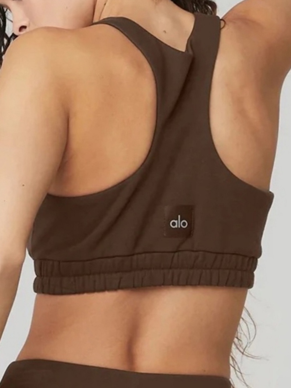 ALO Yoga Chocolate Brown Racerback Bra